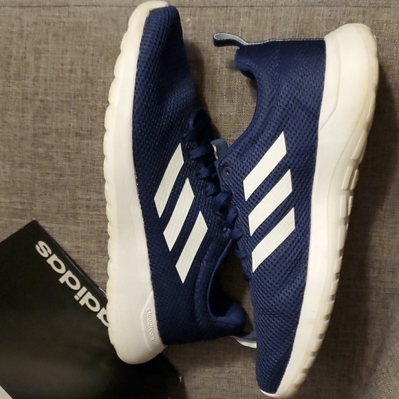 Adidas Lite Racer Cln Men\'s Dark Blue/White Striped Running Shoes - Size 7 1/2 main image 4